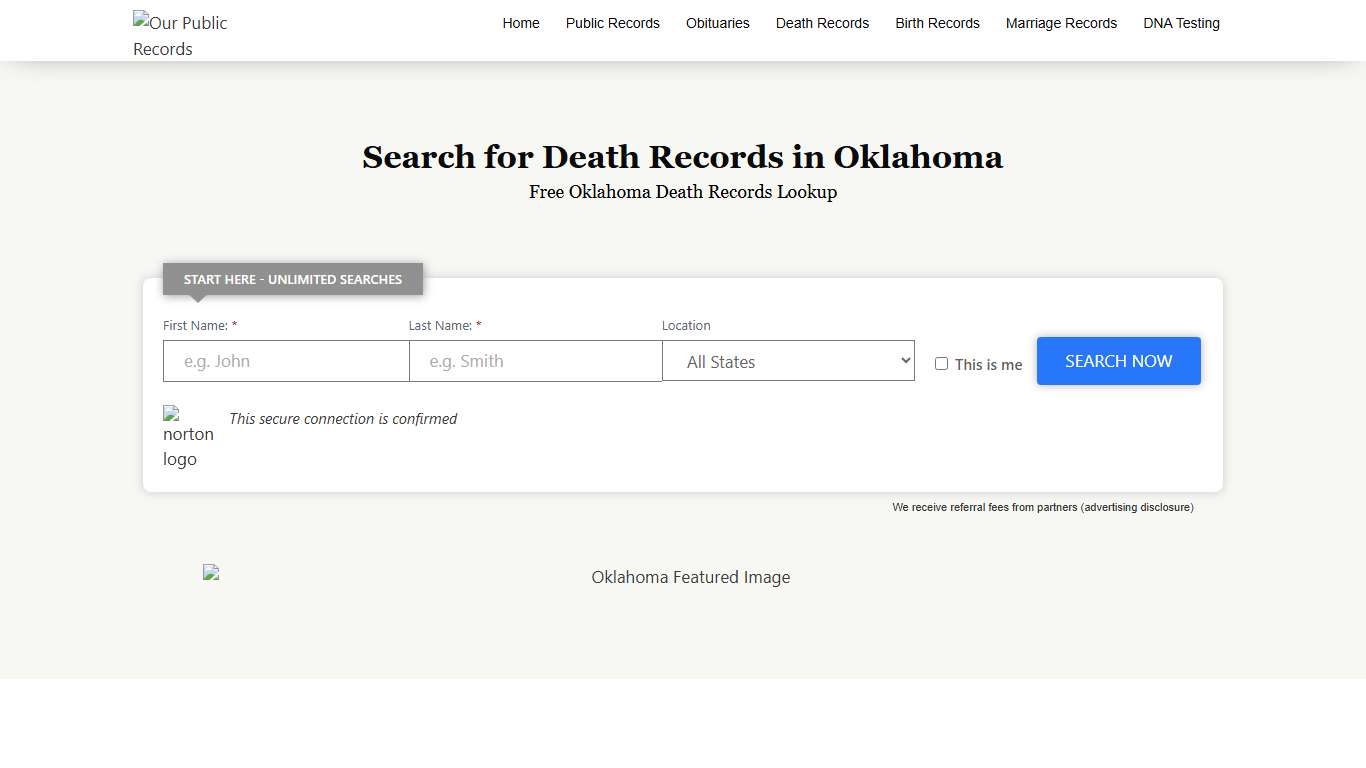 Oklahoma Death Records Search – The Ultimate Guide - 2026 - Public Records Search